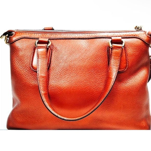 COPY - Gucci Metallic Calfskin Medium Soho Tote Bag~EUC~Posh Authentication!!! - Picture 2 of 9